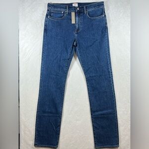 NWT J. Crew 770 32W 34L Dark Wash Classic Indigo Jeans Premium Denim C18